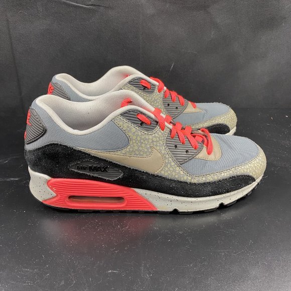 NIKE Other - Nike Air Max 90 Premium Bamboo Safari Infrared Gray 700155-006 Men’s Size 8.5